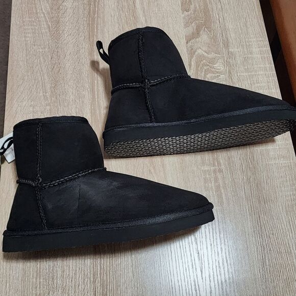 H&M Men\'s Warm Lined Slip on Black Boots Size 10.5 NEW with Tags main image 11